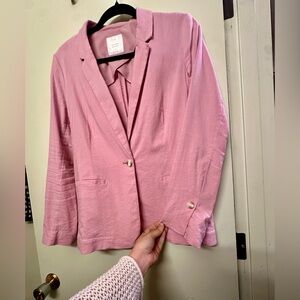 LC Lauren Conrad Pink Blazer, Cotton/Stretch - Size Small